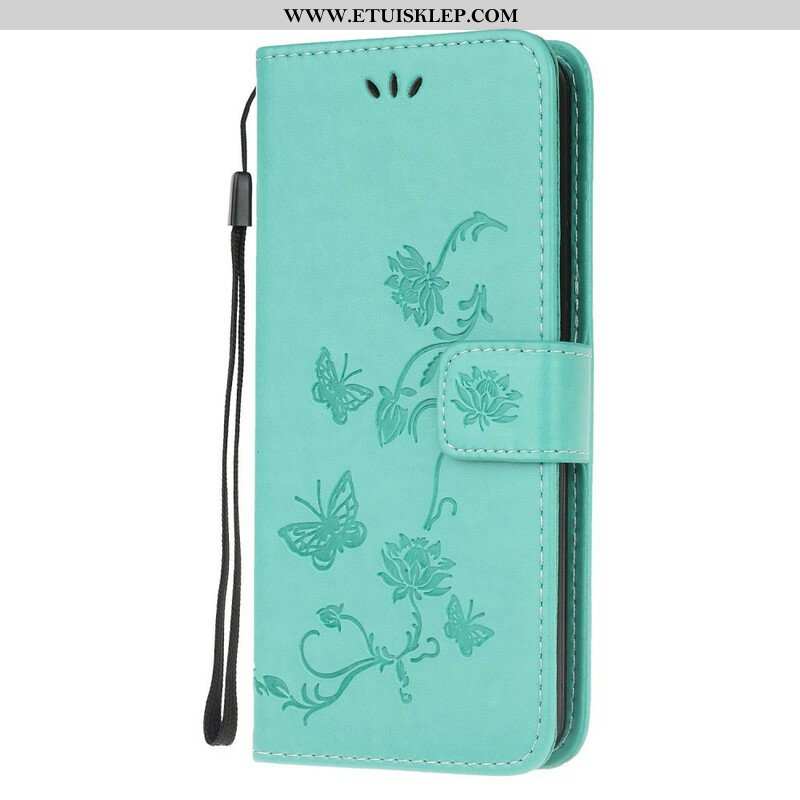 Etui Folio do Poco M3 Motyle I Kwiaty